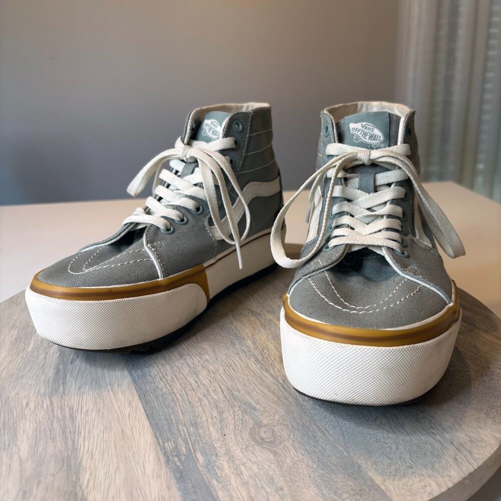 VANS Sk8 Hi Tapered Stacked Green Milieu Gum Unisex Sneakers Shoes M 6.5 W 8
